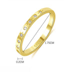 Sterling Silver Square Geometric Zirconia Ring