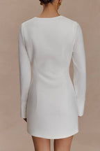 Peplum Cotton Shirt Dress