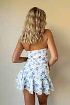 Fresh Floral Bandeau Bodycon Mini Dress