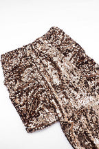 Sequin Patchwork Top Mini Skirt Set