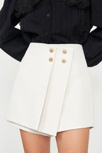 Brystol Beige Asymmetrical Skirt