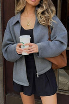 Casual Solid Color Long Sleeve Coat