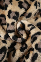Sexy Leopard Plush Crop Coat