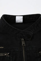 Black Washed Denim Jacket