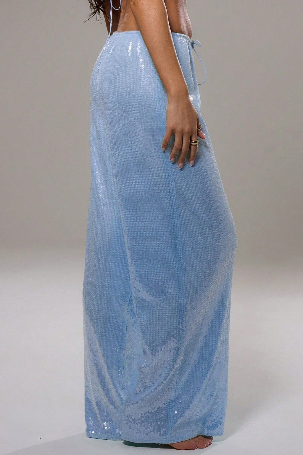 Oversize Sequin Loose Versatile Office Pants