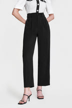 Black Straight Leg Suit Pants