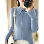 Collared Textured Cardigan