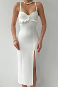 Satin Backless Bodycon Silk Dress