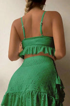 Tie String Bikini Bodycon Skirt Three Piece Skirt Set