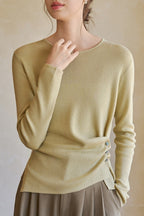 Fine Wool Asymmetric Knit Top