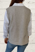 braided sleeveless sweater