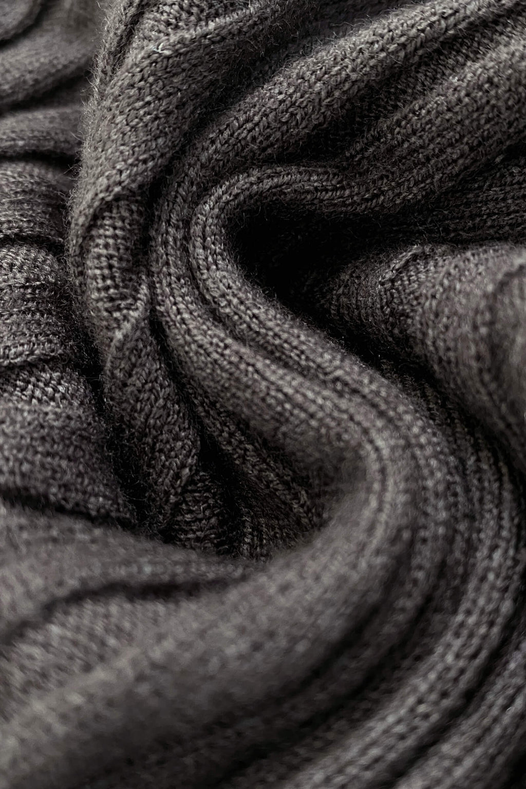 Dim Grey Strap Detail Cut Out Ribbed Knit Sweater