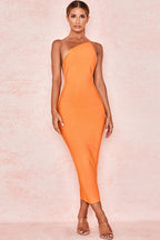 One Shoulder Backless Party Dress