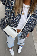 Diamond Print Loose Light Cotton Jacket