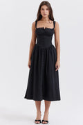 Sharon Boutique Black Midi Sundress Elevated Occasion Wear