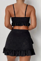 Tie String Bikini Bodycon Skirt Three Piece Skirt Set