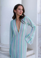 Sunweave Luxe - Crochet Deep V Maxi Beach Dress
