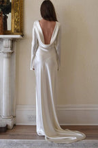 Robyn Exclusive Pearl Eden Maxi Dress with an Open Cowl Neckline and Satin Back Premium Wardrobe Essential