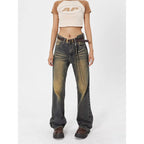 Wash Made Old Blue Micro Flared Retro Trendy Jean