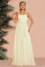 Sexy Backless Spaghetti Strap Party Gown Prom Dress