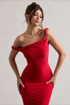 Bardot Rolled Hem Party Dress