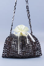 Fashion Handmade Flat Beaded Beaded Woven Handbag Bag