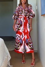 Dress Phoebe Print Red