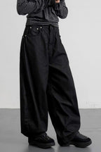 Leopard Cross Studded Wide Leg Jeans