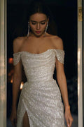 Elegant Off Shoulder Slim Fit HighEnd Formal Dress