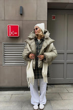 Hooded Cropped Puffer Coat