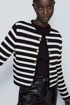 Classic Stripe Knit Cardigan