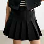 Charlize Black Pleated Skirt