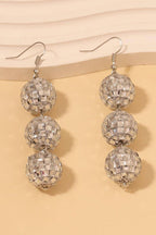 Fashionable Super Sparkly Disco Ball Earrings
