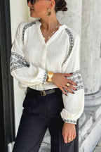 Embroidery Detail Long Sleeve Shirt