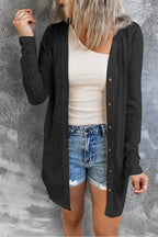 Casual Button Front Open Front Cover Up