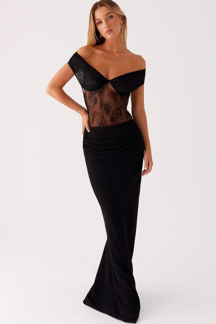Sexy Mesh See Through V-Neck Backless Bodycon Dress