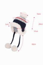 Faux Fur Fair Isle Knit Ear Flap Hat