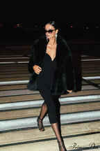 Eco Faux Fur Solid Chic Cropped Coat