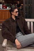Vintage Cropped Utility Jacket
