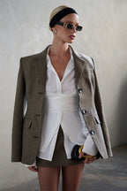 Waist Defining Tie Slim Fit Blouse