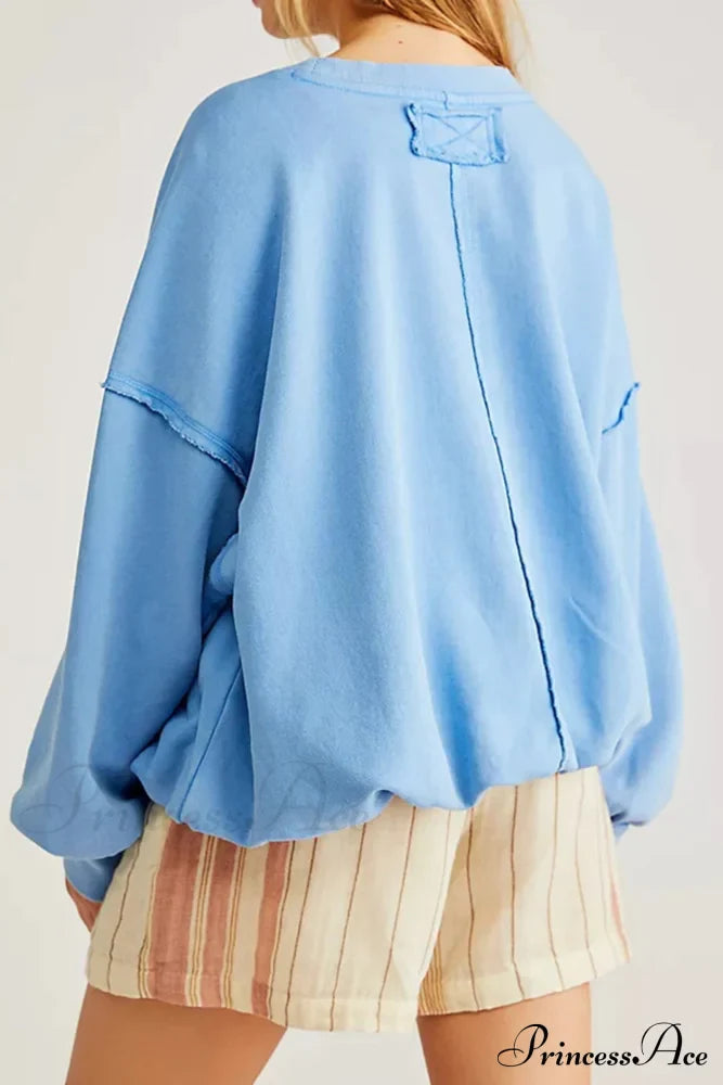 Edge Raw Neck Crew Sweatshirt
