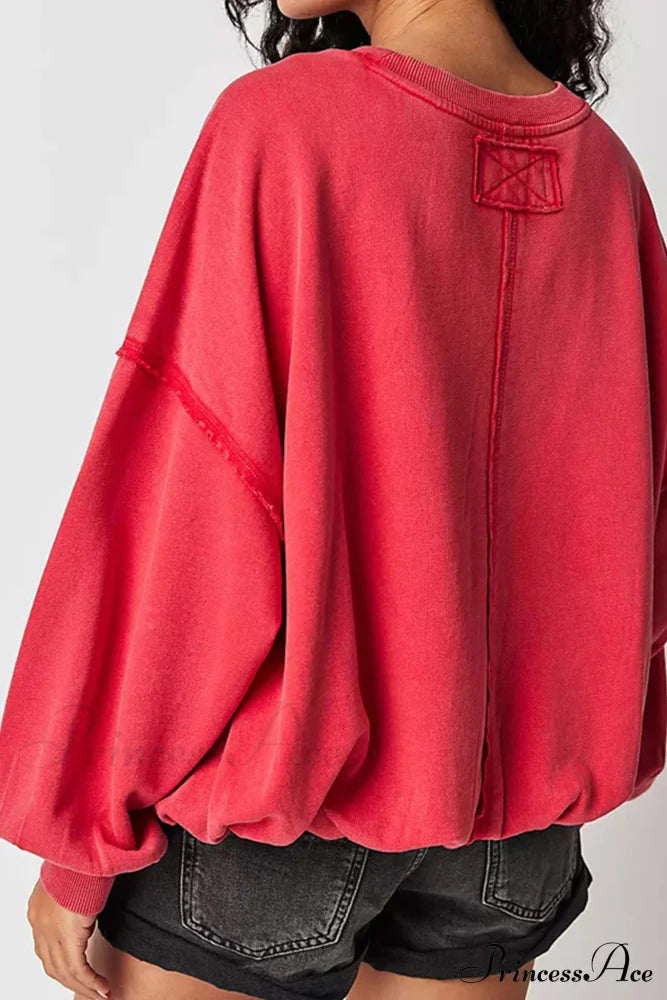 Edge Raw Neck Crew Sweatshirt