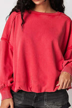 Edge Raw Neck Crew Sweatshirt