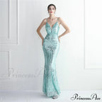 Edlyn Sequin Laceup Charming Mermaid Formal Dress