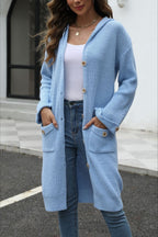 V Neck Solid Color Cardigan