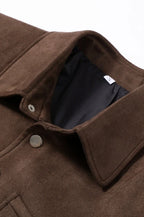 Brown Cropped Casual Jacket