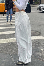 Fashionable Low-Waisted Drawstring Cargo Pant