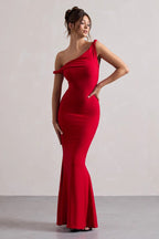 Sexy One Shoulder Solid Bodycon Dress