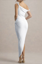 Asymmetrical Bodycon Maxi Party Dress