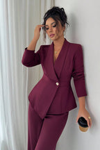 Long Sleeve Two Piece Blazer Pants Set